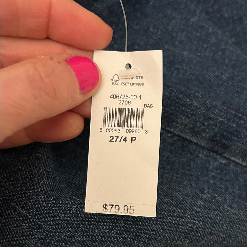 Gap Women's Petite High-Rise Stride Wide-Leg Jeans. Size 27/4 petite. NWT! - Picture 4 of 10